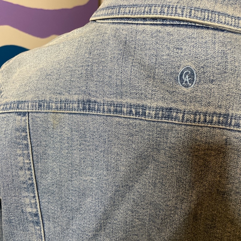 Rhinestone Collared Jean Jacket - image 4